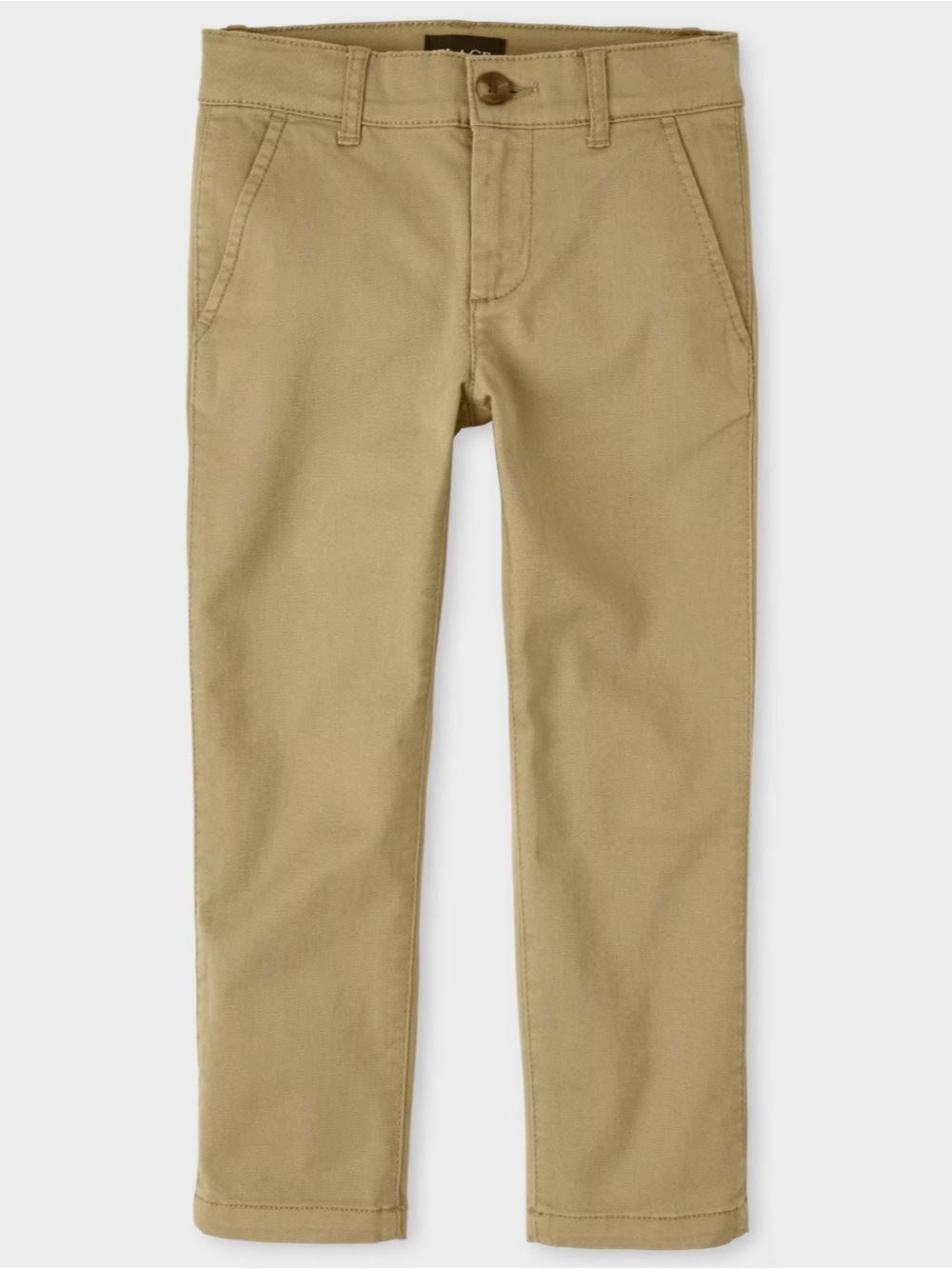 The Children's Place Boys Uniform Stretch Skinny Chino Pants Tan 14 Skinny NWT